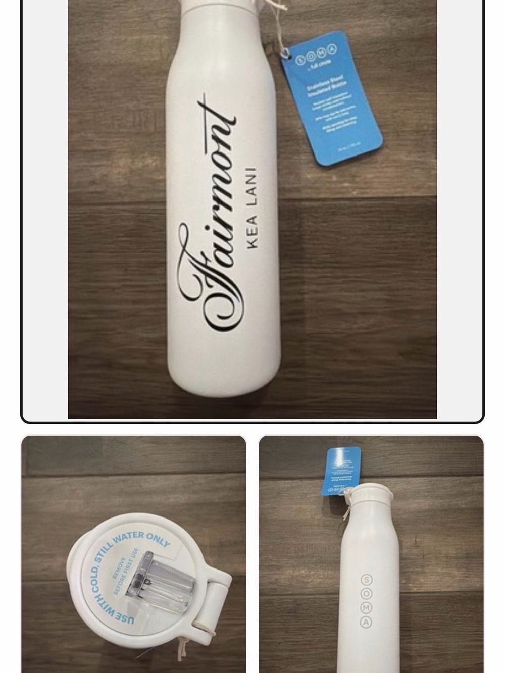 FAIRMONT Kea Lani Hotel Maui Stainless Steel Insulated Water Bottle Straw NWT